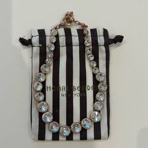 Henri Bendel Large Crystal Necklace - Rose Gold